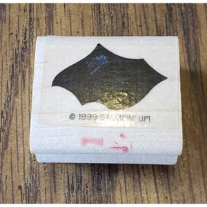 Stampin Up Black Abstract Bird 2 Inch Wood Mounted Rubber Stamp